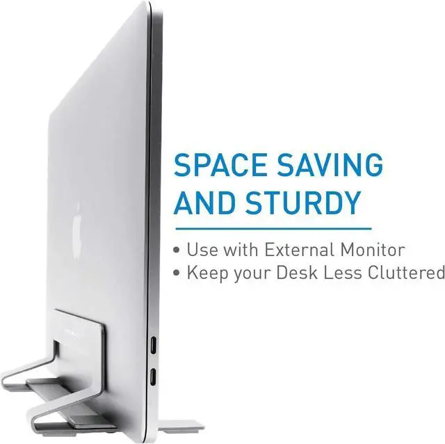 Alt view image 7 of 7 - Macally Wireless Bluetooth Keyboard and a Vertical Laptop Stand, Create a Professional Workspace