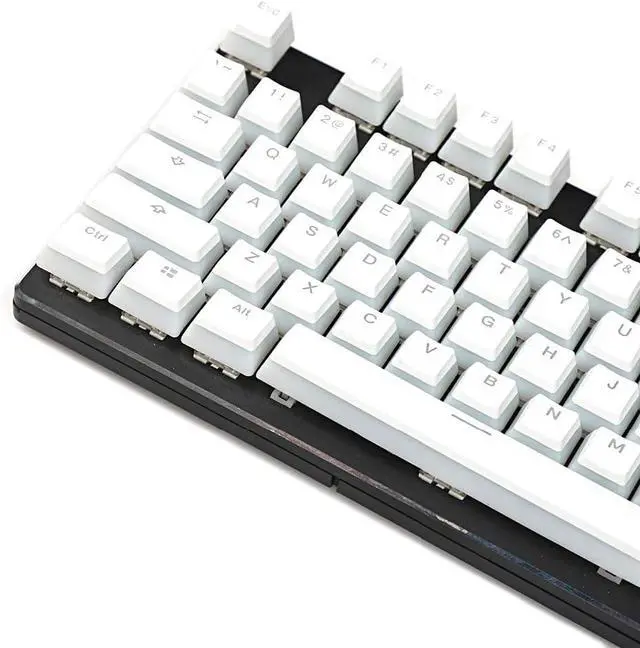 Alt view image 3 of 5 - YMDK ANSI ISO PBT Doubleshot Shine Through Pudding Keycaps Suitable for MX Mechanical Keyboard Corsair Razer DK SF KBD75 68 Keychron (White Pudding Full Set)
