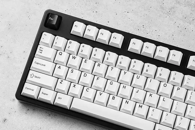 Alt view image 3 of 7 - Drop DCX Black-on-White Keycap Set, Doubleshot ABS, Cherry MX Style Keyboard Compatible with 60%, 65%, 75%, TKL, WKL, Full-Size, 1800 layouts and More (Black-on-White)