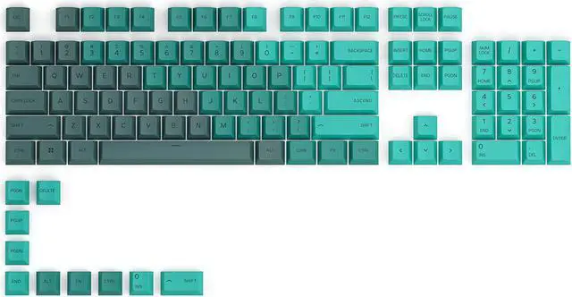 Main image of Glorious GPBT Dye Sublimated Keycaps (Rain Forest) -Thick PBT Plastic 114 Keycap Set for 100% Full Size, 85% 80% TKL, 60% Compact, 75% Mechanical Keyboards