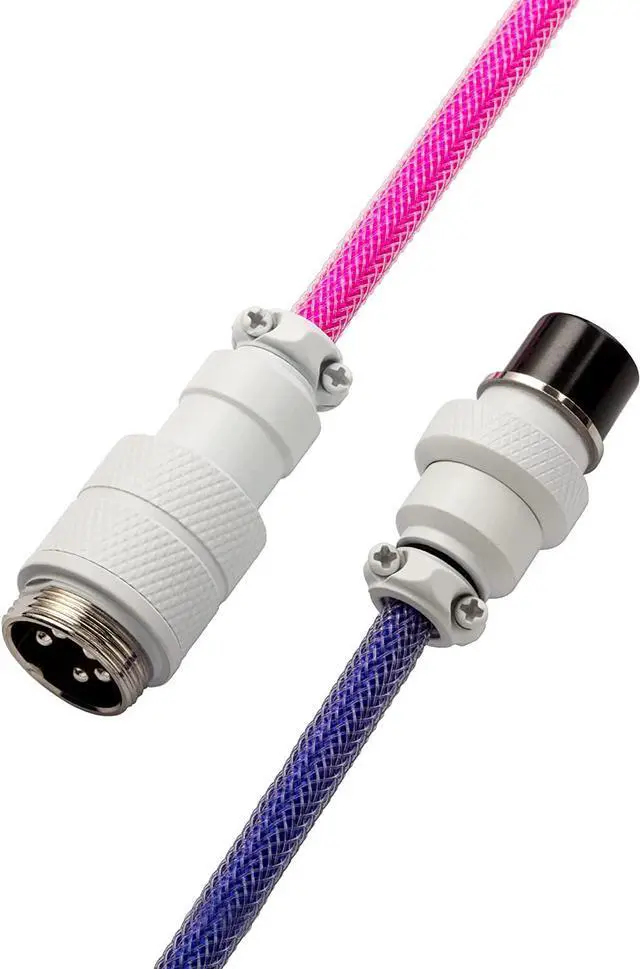 Alt view image 2 of 4 - CableMod Pro Straight Keyboard Cable (Bright Rainbow, USB A to USB Type C, 150cm)