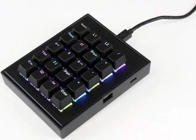 Alt view image 2 of 7 - Max keyboard Falcon-20 Programmable Macropad Mechanical Keyboard, Backlit Multicolor LED, Cherry MX RGB Switch (Cherry MX RGB Brown)