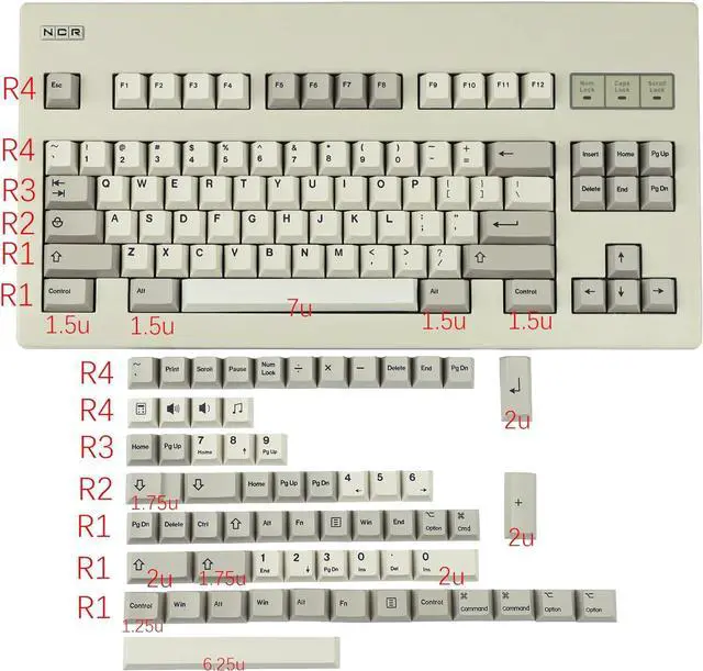 Alt view image 2 of 7 - 143 Shenpo Keycaps Cherry Profile Dye Sub Thick PBT Mac Keycap Set for ANSI 104 TKL GK61 96 75 GMMK NCR80 Mx Keyboard