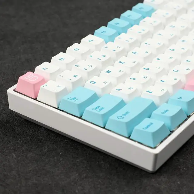 Alt view image 3 of 7 - 140 Key Milk Cover Cherry Profile PBT Dye Sub Keycaps for MX Mechanical Keyboard GMMK Filco 104 TKL GK61 KBD75 96 GK64 68 (140 Key Milk Cover)