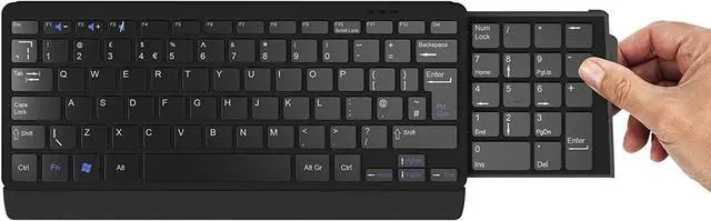 Main image of Mini Arch Keyboard with Number Slide USB Wired Ergonomic