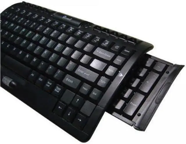 Alt view image 4 of 4 - Mini Arch Keyboard with Number Slide USB Wired Ergonomic