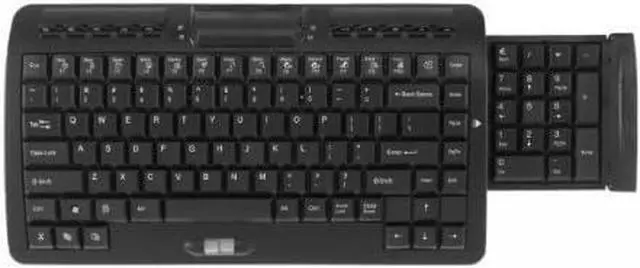 Alt view image 3 of 4 - Mini Arch Keyboard with Number Slide USB Wired Ergonomic