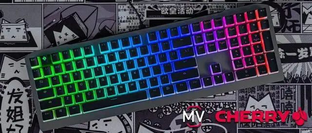 Alt view image 7 of 7 - Cherry MV 3.0 Viola Wired Mechanical Gaming Keyboard. RGB Backlight with Cross Linear Viola Switches. from The Makers of The MX Switch. (Black)