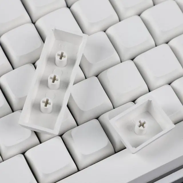 Alt view image 6 of 6 - YMDK 124 Key White Blank ZDA XDA V2 Keycaps PBT Keycap for MX Keyboard 104 87 61 Melody 96 KBD75 ID80 GK64 SP84
