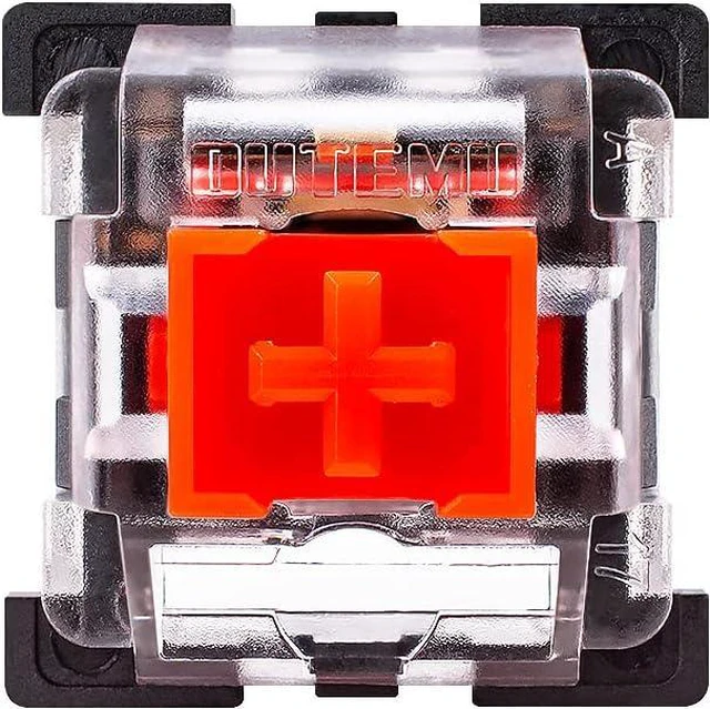 Alt view image 2 of 5 - OUTEMU Red Linear Switches, 3-pin 45g Force Dustproof Hot-Swappable Cherry MX Equivalent Switches for Mechanical Keyboard-Pack 32