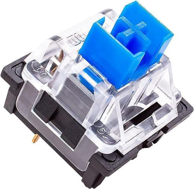 Main image of OUTEMU Blue Switches (32 Pack), 3-pin Tactile Clicky 50gf Switches - DIY Replaceable for Mechanical Gaming Keyboard - with 1 Switch Puller