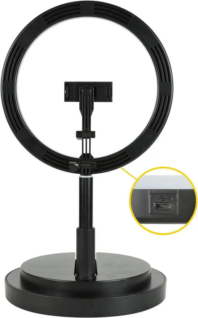 Alt view image 3 of 6 - iKKEGOL 11.4" Selfie Ring Light with Adjustable Stand Phone Holder, Foldable Mini LED Selfie Light for YouTube Video, Makeup, Live Stream