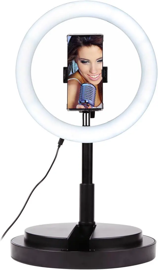 Alt view image 5 of 6 - iKKEGOL 11.4" Selfie Ring Light with Adjustable Stand Phone Holder, Foldable Mini LED Selfie Light for YouTube Video, Makeup, Live Stream