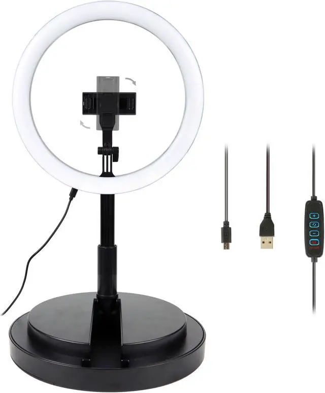 Alt view image 4 of 6 - iKKEGOL 11.4" Selfie Ring Light with Adjustable Stand Phone Holder, Foldable Mini LED Selfie Light for YouTube Video, Makeup, Live Stream