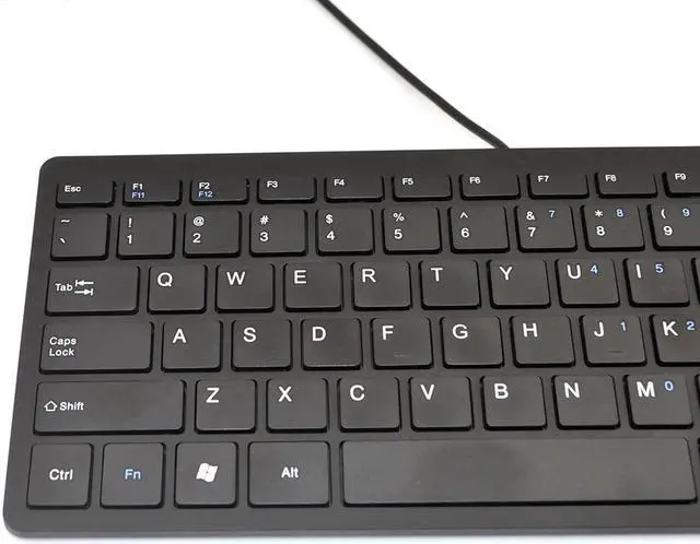 Alt view image 7 of 7 - iKKEGOL Mini USB Slim Wired 78 Key Small Compact Keyboard for Desktop Laptop PC Win 7 - Black