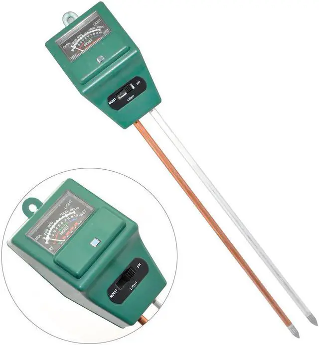 Main image of iKKEGOL 3 in 1 Water Moisture PH Light Meter Plant Flowers Sensor Garden Soil Analyzer Tool