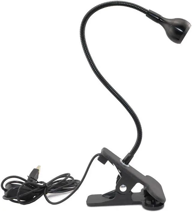 Alt view image 3 of 7 - iKKEGOL USB Clip on LED Table Desk Reading Lamp Light for Laptop Keyboard Study Ajustable Black - 30343B