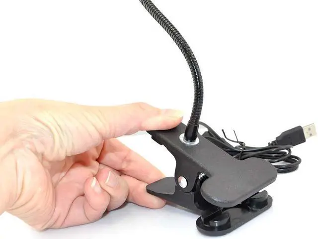 Alt view image 4 of 7 - iKKEGOL USB Clip on LED Table Desk Reading Lamp Light for Laptop Keyboard Study Ajustable Black - 30343B