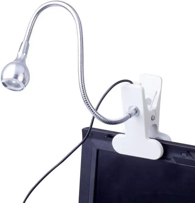 Alt view image 3 of 4 - iKKEGOL USB Clip on LED Table Desk Reading Lamp Light for Laptop Keyboard Study Ajustable White - 30343W