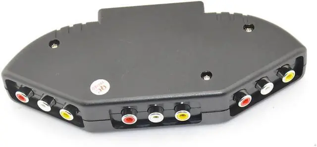 Alt view image 2 of 7 - iKKEGOL® Audio Video RCA 3 Port  Way Selector Switcher with AV Cable