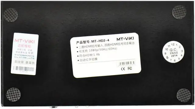 Alt view image 3 of 6 - iKKEGOL 4 Port Output 4x 2 Input HDMI Splitter Switch Box 1080P Blue Ray HDTV DVD HUB Remote Control with Power Supply