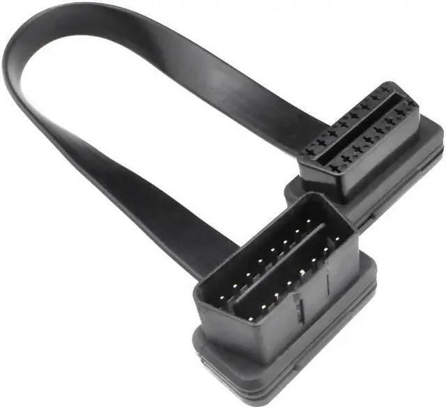 Main image of iKKEGOL 30cm 1ft OBD2 Flat 16 Pin Car Male to Female Extension Cable Diagnostic Extender