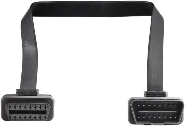 Alt view image 2 of 5 - iKKEGOL 30cm 1ft OBD2 Flat 16 Pin Car Male to Female Extension Cable Diagnostic Extender