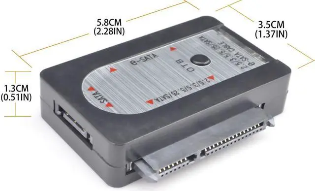 Alt view image 3 of 7 - iKKEGOL USB 2.0 to 2.5" 3.5" 5.25" inch HDD Hard Drive E-SATA SATA OTB Converter Adapter