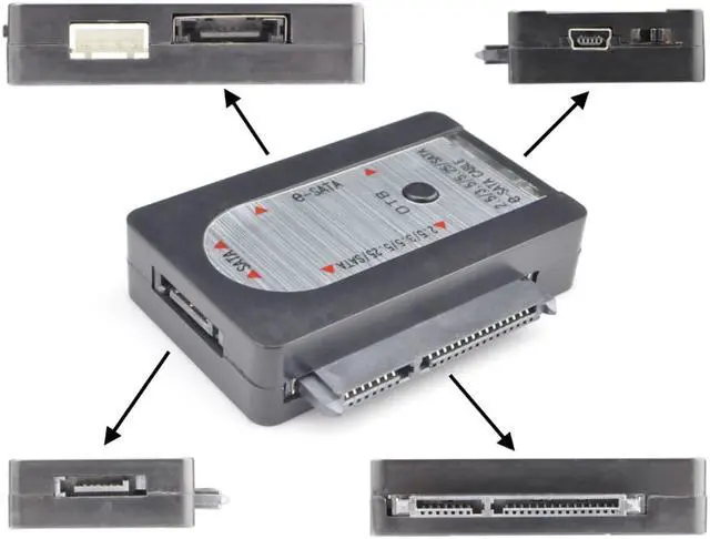 Alt view image 5 of 7 - iKKEGOL USB 2.0 to 2.5" 3.5" 5.25" inch HDD Hard Drive E-SATA SATA OTB Converter Adapter