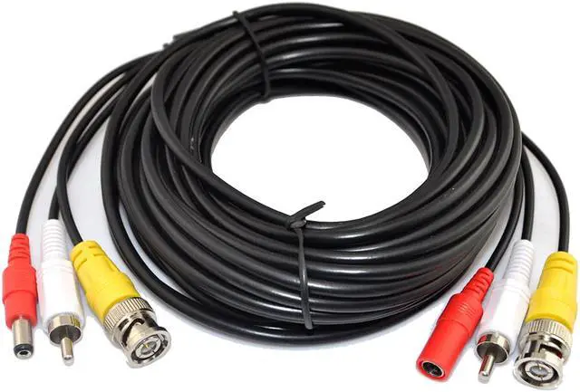 Alt view image 4 of 5 - iKKEGOL 33ft 10M Video Audio 12V Power DVR Security CCTV Camera RCA BNC Cable Cord Lead
