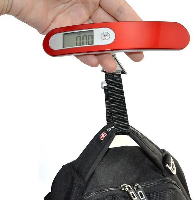 Main image of iKKEGOL 50Kg/110lb 10g Digital Luggage Hand Hanging Fishing Travel Weight Scale Strap RE (Red)