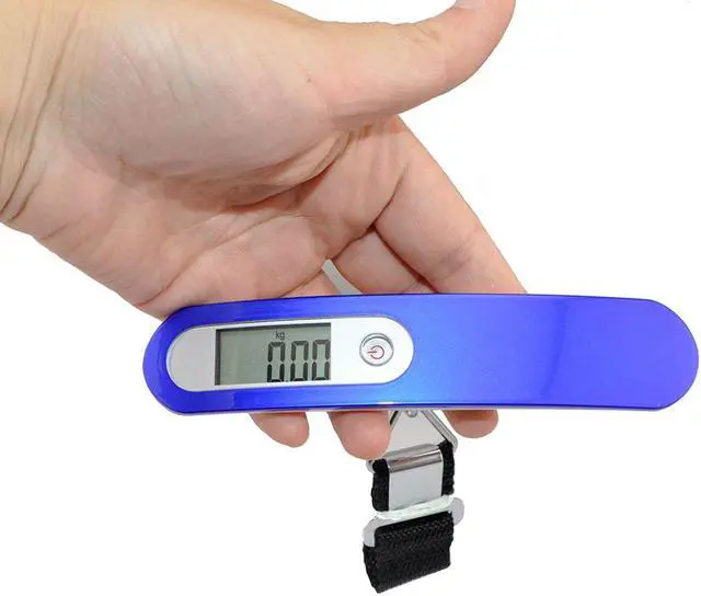 Alt view image 5 of 5 - iKKEGOL 50Kg/110Lb 10g Digital Luggage Hand Hanging Fishing Travel Weight Scale Strap RE (Blue)
