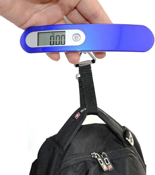 Main image of iKKEGOL 50Kg/110Lb 10g Digital Luggage Hand Hanging Fishing Travel Weight Scale Strap RE (Blue)