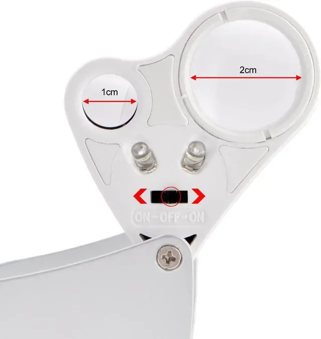 Alt view image 6 of 7 - iKKEGOL 30x 60x Dual Lens Jewelers Eye Loupe Illuminated LED Metal Body Glass Magnifier