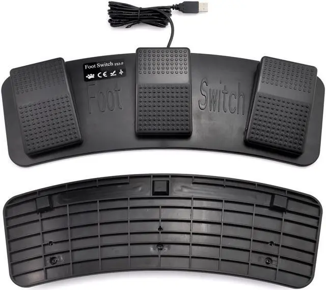Alt view image 7 of 7 - iKKEGOL Mechanical USB Foot Control Action Three 3 Triple Switch Pedal HID free Drive for Game Keyboard Mouse PC laptop