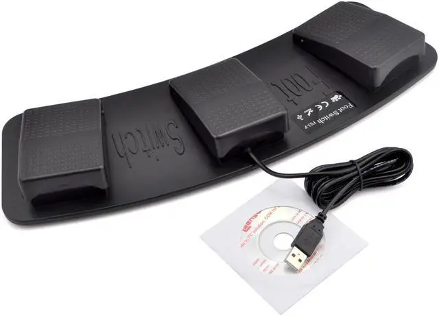 Alt view image 4 of 7 - iKKEGOL Mechanical USB Foot Control Action Three 3 Triple Switch Pedal HID free Drive for Game Keyboard Mouse PC laptop