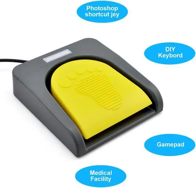 Alt view image 3 of 7 - iKKEGOL USB Single Foot Switch Control One Key Customized Computer Keyboard Action Pedal HID