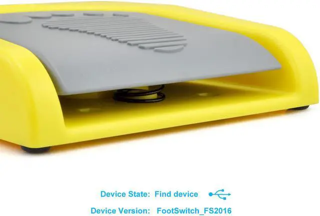 Alt view image 4 of 7 - iKKEGOL-FS2016-USB-Single-Foot-Switch-Control-1-Key-PC-Keyboard-Mouse-Action-Pedal-HID Yellow