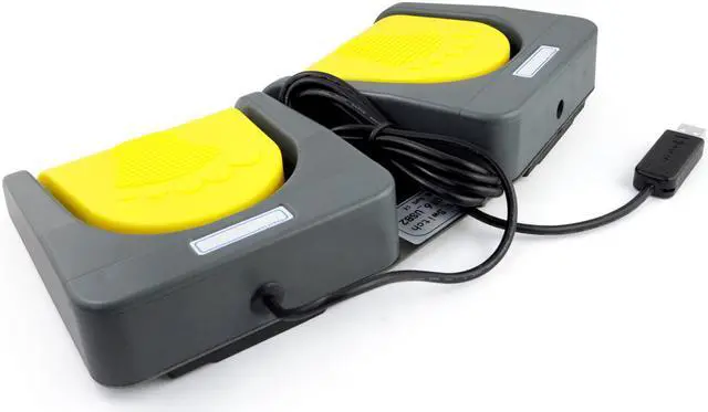 Alt view image 4 of 7 - iKKEGOL USB Double 2 Foot Switch Control Pedal Video Game Customized PC keyboard Multimedia key Free Drive HID