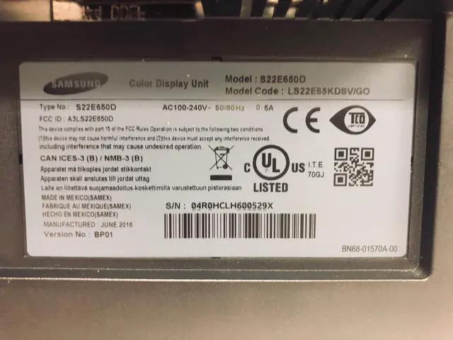 Alt view image 7 of 7 - Samsung SE650 Series 21.5" Full HD Business Monitor S22E650D