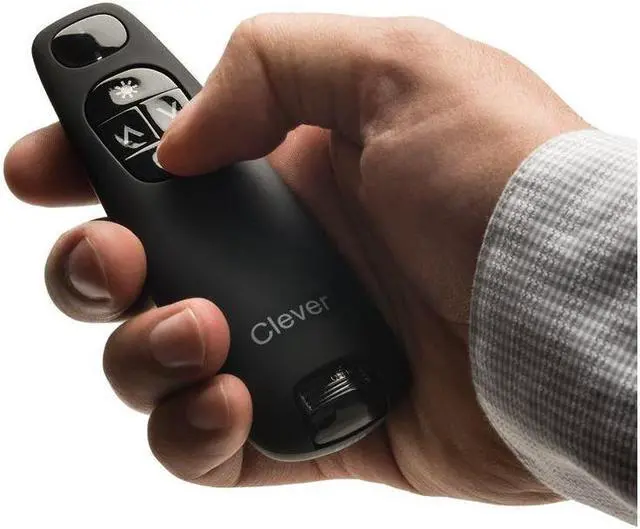 Alt view image 4 of 7 - Clever Black C748 Wireless Presenter With Red Laser Pointer CLEVER-C748-BLK