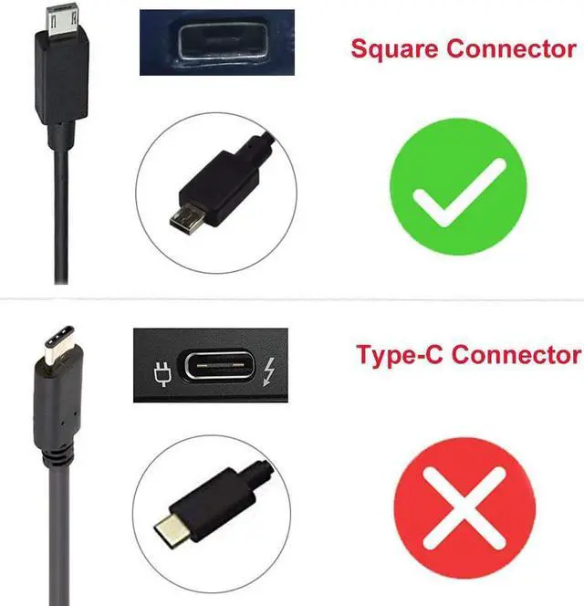 Alt view image 2 of 5 - 7.5Ft Laptop Charger Fit for Asus-Chromebook-Flip C100PA C100P C100 C100PA-DB02 C100PA-RBRKT03 C100PA-RBRKT07 Notebook PC UL Listed AC Adapter Power Supply Cord (Not Fit Type C)