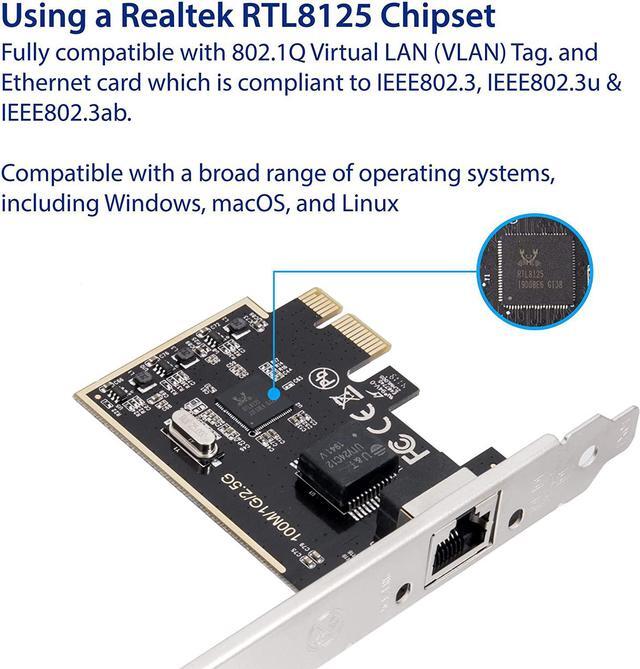 Alt view image 11 of 20 - 2.5 Gigabit Ethernet PCI Express PCI-E Network Controller Card 10/100/1000/25000 Mbps RJ45 LAN Adapter Converter for Desktop PC