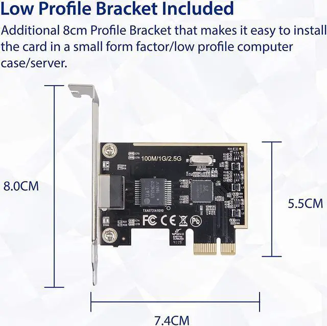Alt view image 13 of 20 - 2.5 Gigabit Ethernet PCI Express PCI-E Network Controller Card 10/100/1000/25000 Mbps RJ45 LAN Adapter Converter for Desktop PC
