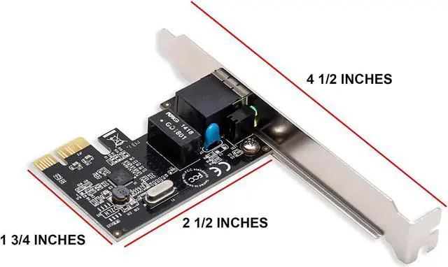 Alt view image 4 of 7 - Syba SD-PEX24009 Gigabit LAN Network NIC PCIe x1 Card Black