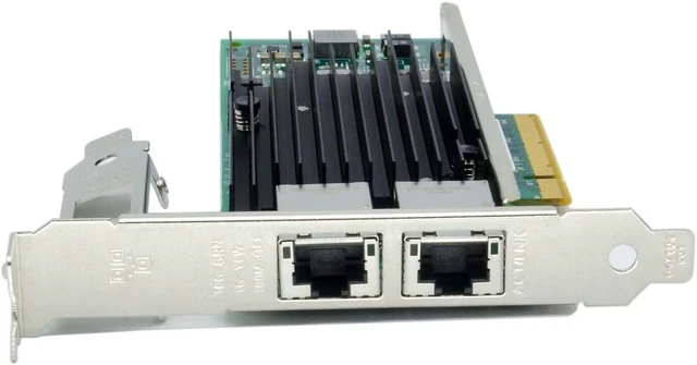 Alt view image 2 of 4 - 10Gb PCI-E x8 with Intel Chipset X540-T2 Ethernet Network Card Dual RJ45 Port Server LAN Controller Adapter NIC