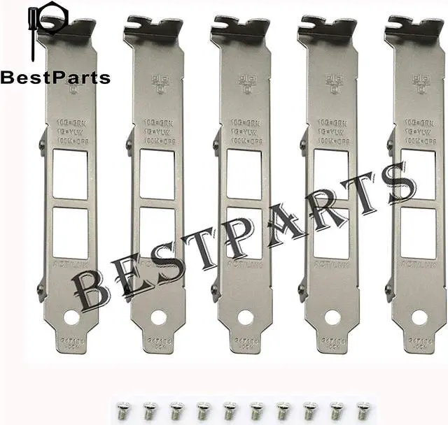 Alt view image 4 of 4 - BestParts 5pcs Generic Full Height Brackets for Intel X540-T2 X550-T2 Network Card with Screws