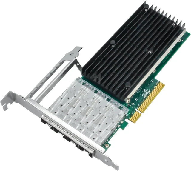 Alt view image 5 of 5 - with Intel Chipset X710-DA4 4Port SFP+ 10Gb Ethernet Converged Network Card Adapter ISCSI NFS DDJKY PCI-e3.0 x8 Controller NIC