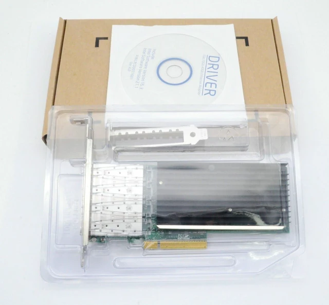 Alt view image 4 of 5 - with Intel Chipset X710-DA4 4Port SFP+ 10Gb Ethernet Converged Network Card Adapter ISCSI NFS DDJKY PCI-e3.0 x8 Controller NIC