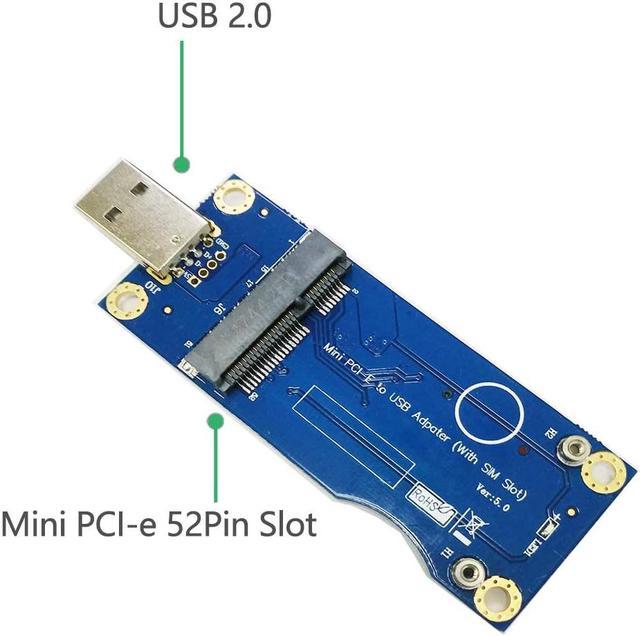 Sim Card Modem USB to Mini pci Mini pcie USB Adapter Pci-e Sim Card PCI-E sim Card to USB Adapter with Card Slot WWAN/LTE Other Computer - Newegg.com